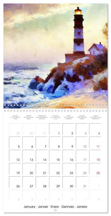 Produktbild: Fantasy lighthouses (Wall Calendar 2026 12 &times; 12 Inch) CALVENDO 12 Month Wall Calendar