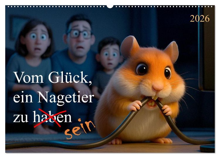 Produktbild: Vom Gl&uuml;ck, ein Nagetier zu sein (Wandkalender 2026 DIN A2 quer), CALVENDO Monatskalender