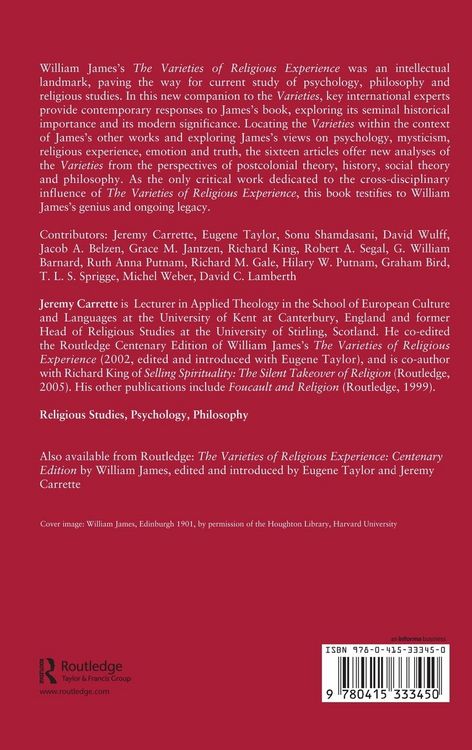 Produktbild: William James and The Varieties of Religious Experience