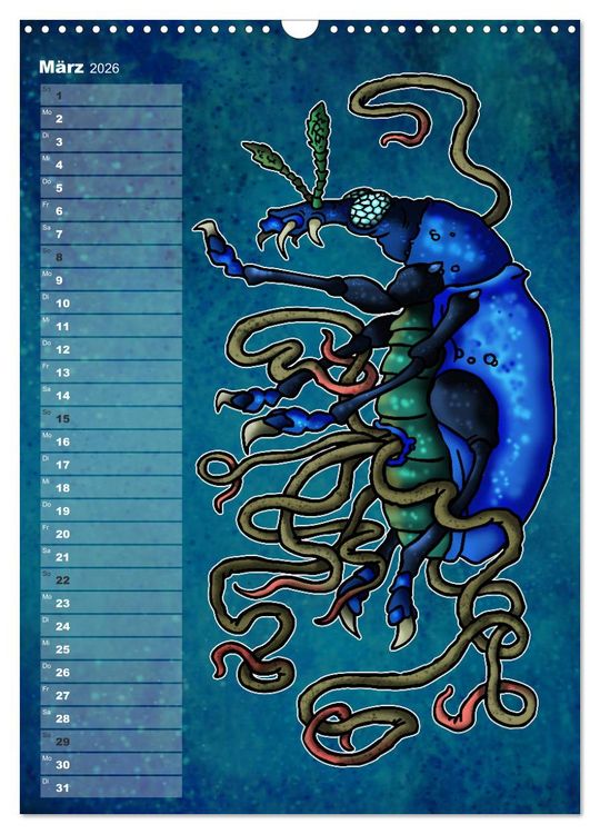 Produktbild: Bestiarium Vladi Krafft (Wandkalender 2026 DIN A3 hoch), CALVENDO Monatskalender