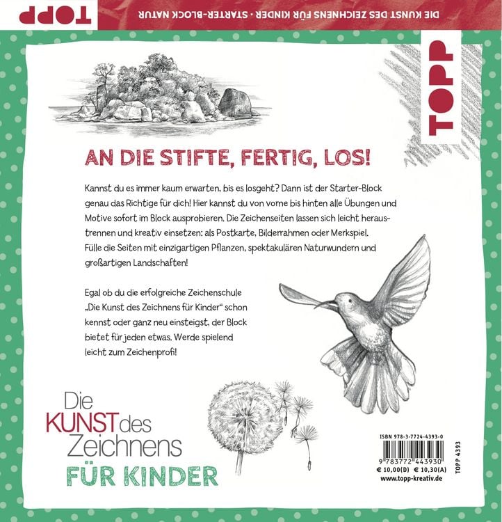 Produktbild: Die Kunst des Zeichnens f&uuml;r Kinder Starter-Block - Natur