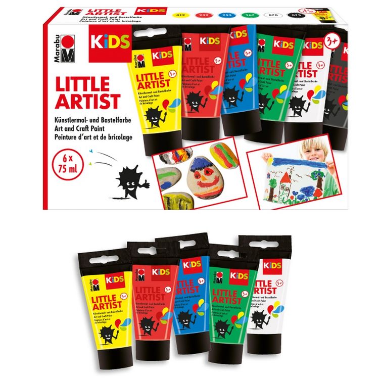 Produktbild: Marabu KiDS Malfarbe Little Artist 6x75ml