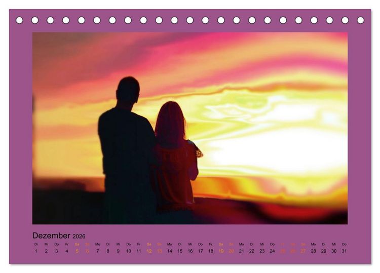 Produktbild: Den Sonnenuntergang gemeinsam genie&szlig;en (Tischkalender 2026 DIN A5 quer), CALVENDO Monatskalender