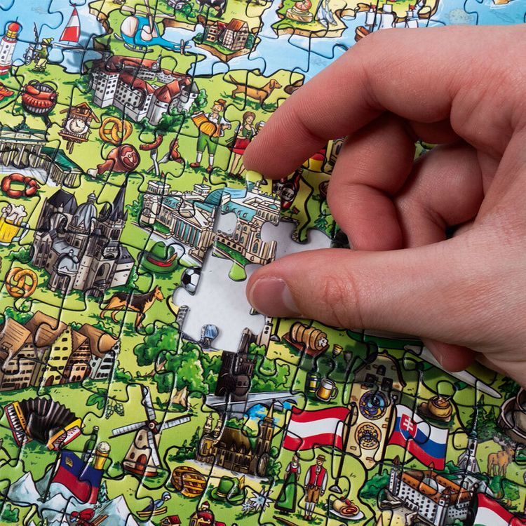 Produktbild: Puzzle De.tail Europa-Karte (1000 Teile) DT1000-16