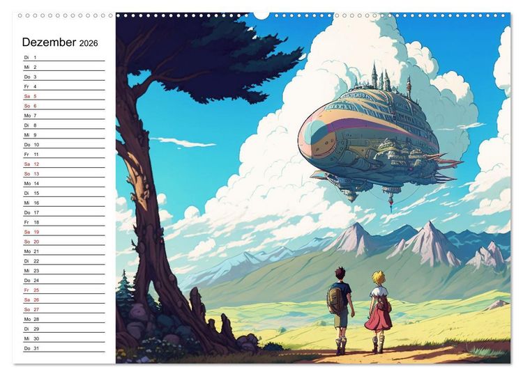 Produktbild: Anime Traumwelten (Wandkalender 2026 DIN A2 quer), CALVENDO Monatskalender