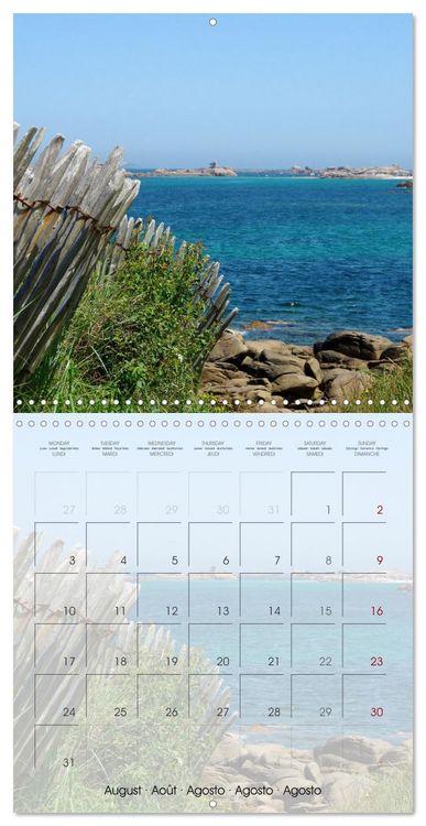 Produktbild: BRETAGNE - &Eacute;vasion au c&oelig;ur de la c&ocirc;te bretonne (Calendrier mural carr&eacute; 2026 30x30 cm) Calendrier double avec une page pour vos prises de notes
