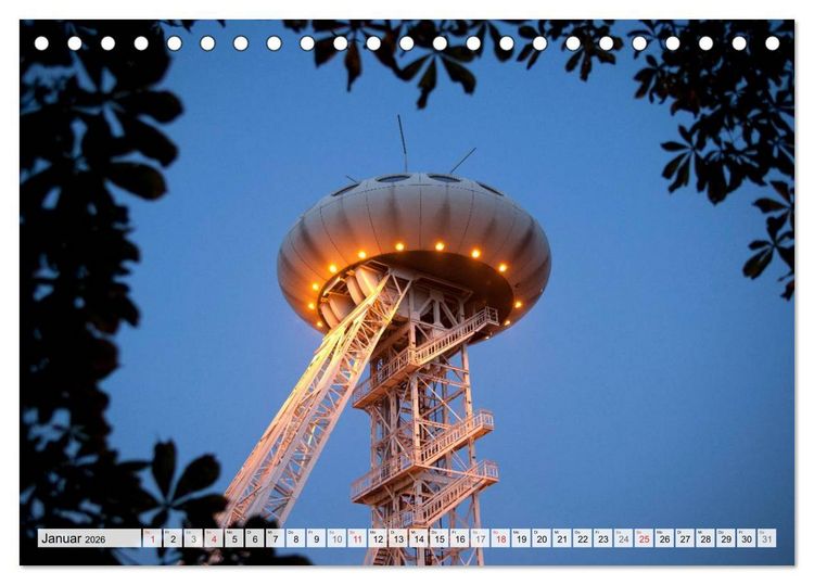 Produktbild: Das Ruhrgebiet bei Nacht (Tischkalender 2026 DIN A5 quer), CALVENDO Monatskalender