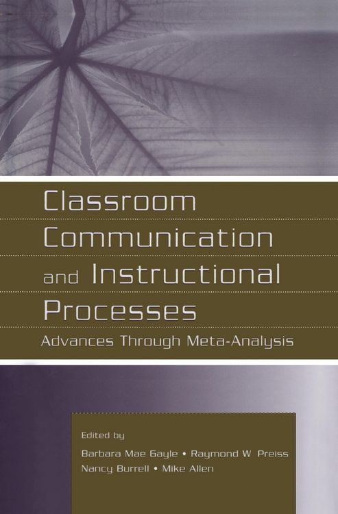 Produktbild: Classroom Communication and Instructional Processes