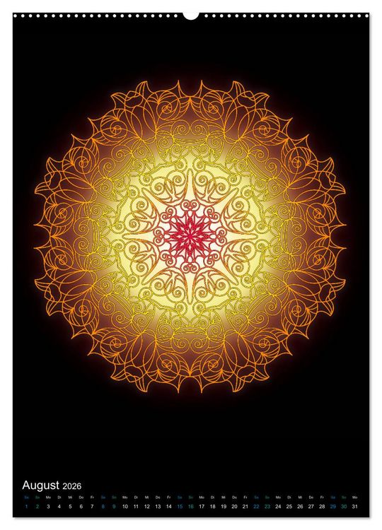 Produktbild: Mandala-Kalender 2026 (Wandkalender 2026 DIN A2 hoch), CALVENDO Monatskalender