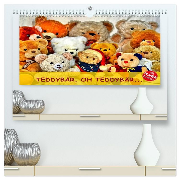 Produktbild: TEDDYB&Auml;R, OH TEDDYB&Auml;R... (hochwertiger Premium Wandkalender 2026 DIN A2 quer), Kunstdruck in Hochglanz