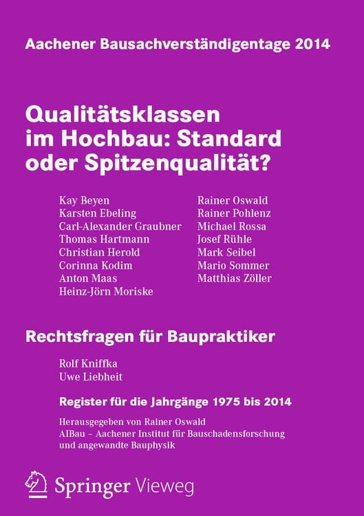 Produktbild: Aachener Bausachverst&auml;ndigentage 2014
