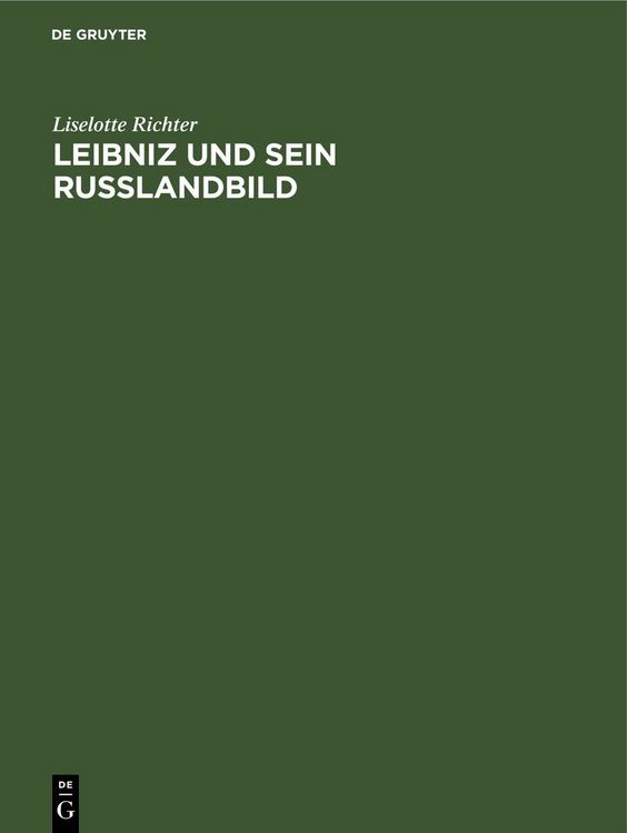 Produktbild: Leibniz und sein Russlandbild