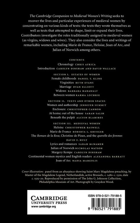 Produktbild: The Cambridge Companion to Medieval Women's Writing