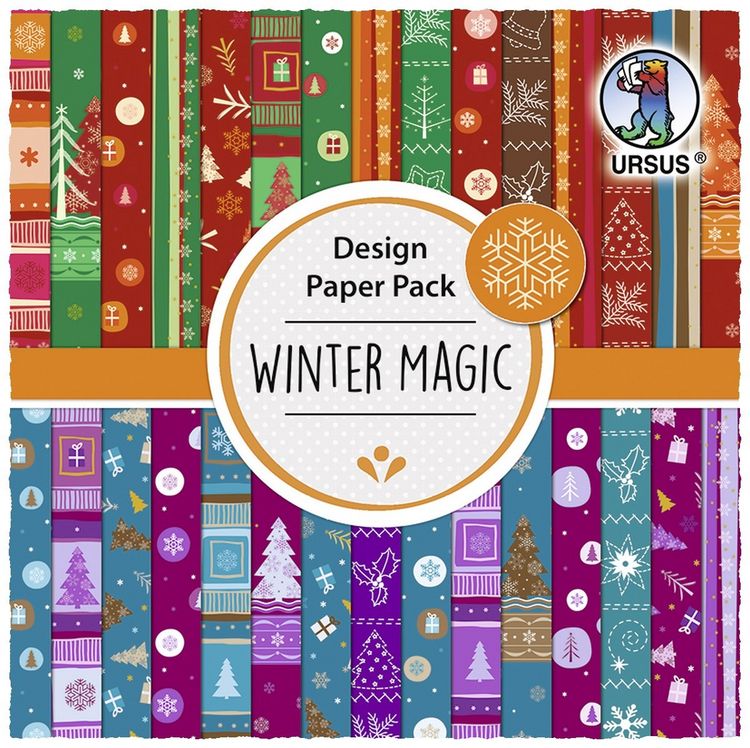 Produktbild: URSUS Spezialpapiere Design Paper Pack Winter Magic, 30 Blatt