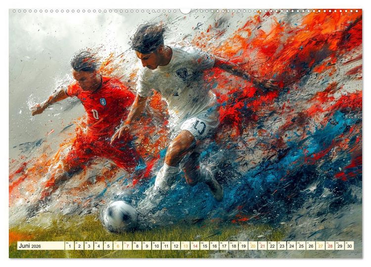 Produktbild: Fu&szlig;ball - alles geben (Wandkalender 2026 DIN A2 quer), CALVENDO Monatskalender