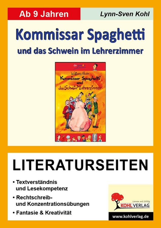 Produktbild: Kommissar Spaghetti und das Schwein im Lehrerzimmer - Literaturseiten
