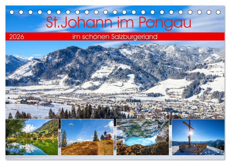 Produktbild: St.Johann im Pongau (Tischkalender 2026 DIN A5 quer), CALVENDO Monatskalender