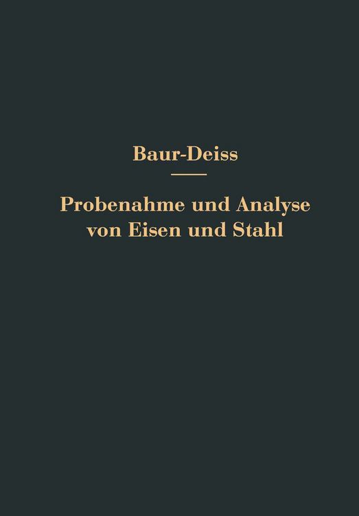 Produktbild: Probenahme und Analyse von Eisen und Stahl