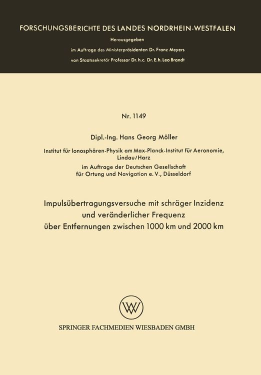 Produktbild: Impuls&uuml;bertragungsversuche mit schr&auml;ger Inzidenz und ver&auml;nderlicher Frequenz &uuml;ber Entfernungen zwischen 1000 km und 2000 km