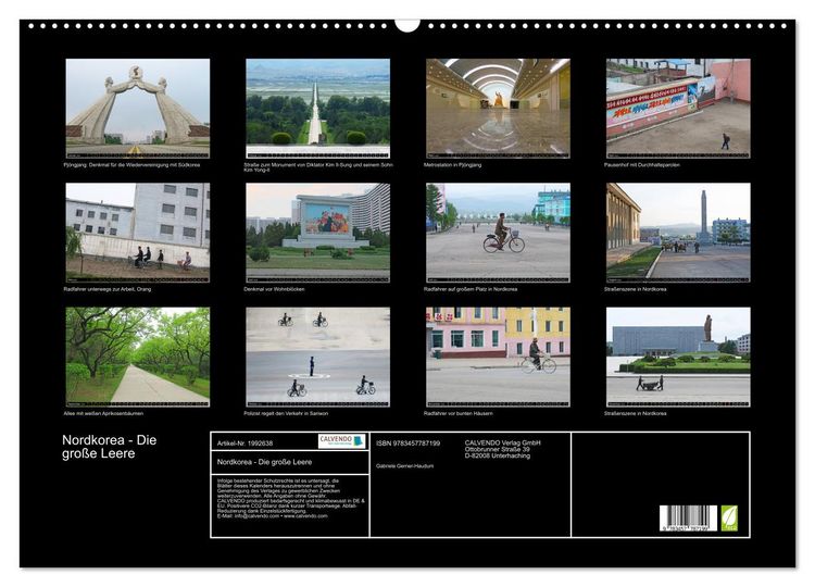 Produktbild: Nordkorea - Die gro&szlig;e Leere (Wandkalender 2026 DIN A2 quer), CALVENDO Monatskalender