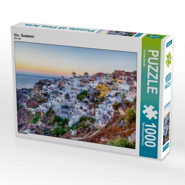 Produktbild: CALVENDO Puzzle Oia - Santorini | 1000 Teile Lege-Gr&ouml;&szlig;e 64x48cm Foto-Puzzle f&uuml;r gl&uuml;ckliche Stunden