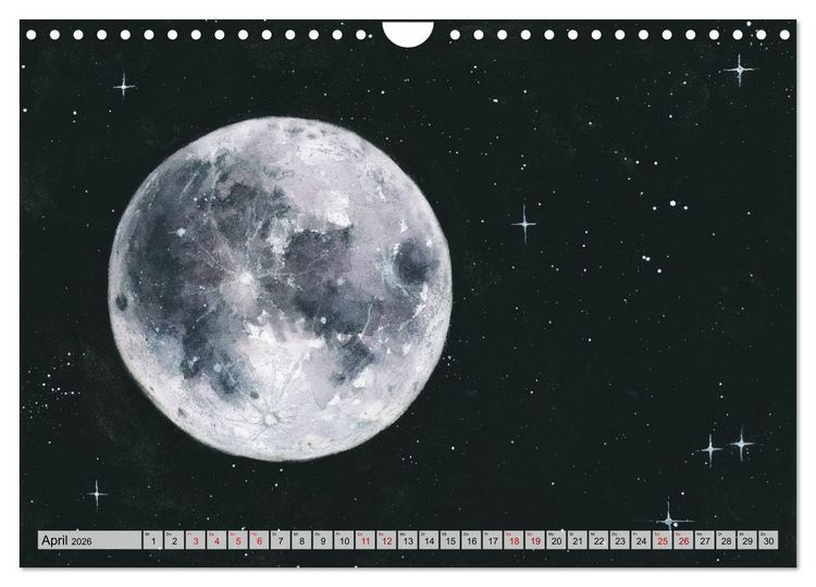 Produktbild: Gemaltes Weltall (Wandkalender 2026 DIN A4 quer), CALVENDO Monatskalender