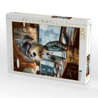 Produktbild: CALVENDO Puzzle Hier stehe ich vor Euch - ich Informatik-Nerd | 1000 Teile Lege-Gr&ouml;&szlig;e 64x48cm Foto-Puzzle f&uuml;r gl&uuml;ckliche Stunden