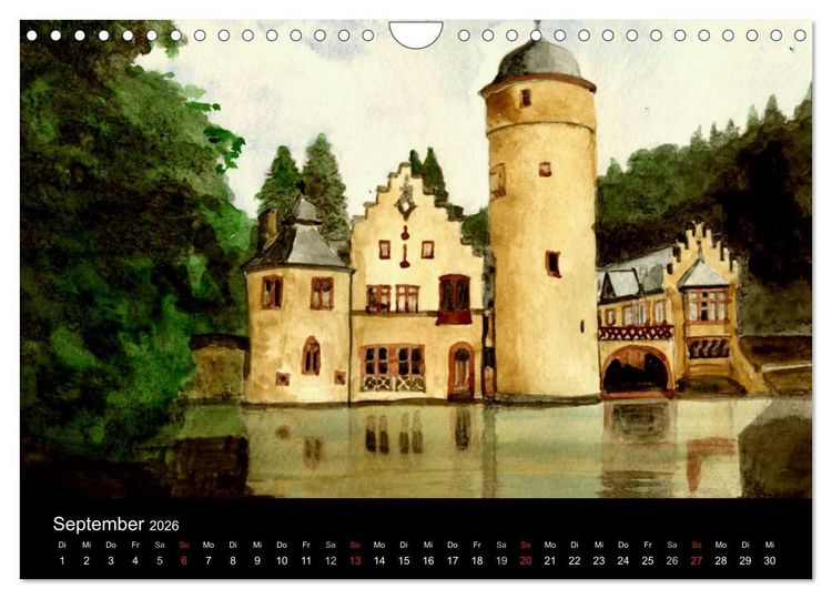 Produktbild: Deutschland in Aquarell (Wandkalender 2026 DIN A4 quer), CALVENDO Monatskalender