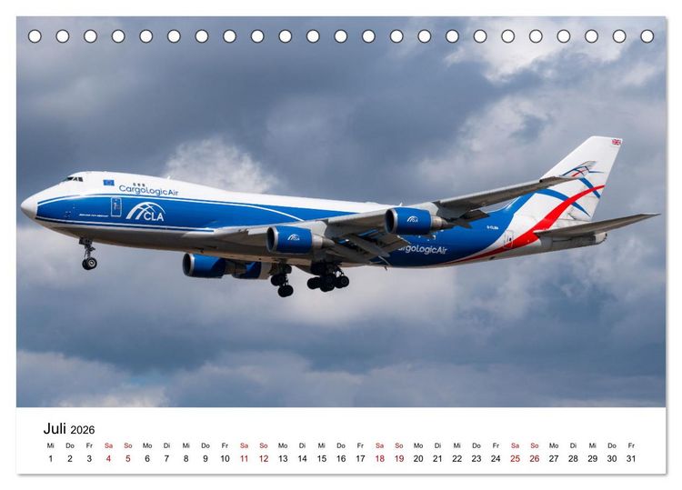 Produktbild: Boeing 747 Kalender (Tischkalender 2026 DIN A5 quer), CALVENDO Monatskalender