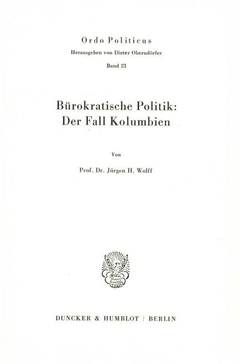 Produktbild: B&uuml;rokratische Politik: