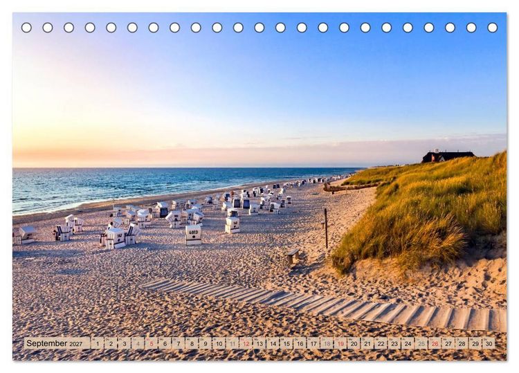 Produktbild: STRANDLUST Nordseeinsel Sylt (Tischkalender 2027 DIN A5 quer), CALVENDO Monatskalender