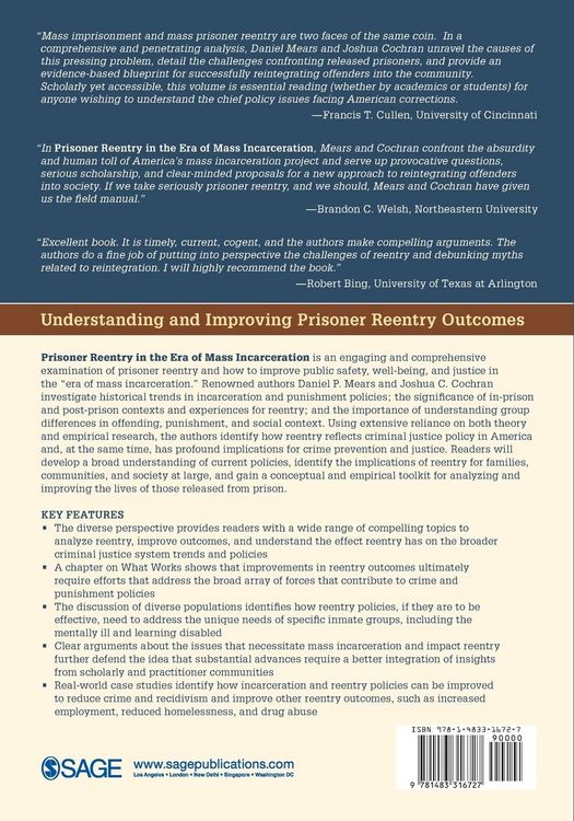 Produktbild: Prisoner Reentry in the Era of Mass Incarceration