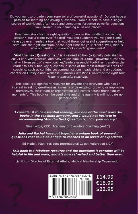 Produktbild: And the Next Question Is - Powerful Questions for Sticky Moments (Revised Edition)