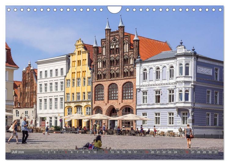 Produktbild: Stralsund - Perle der Ostsee (Wandkalender 2026 DIN A4 quer), CALVENDO Monatskalender