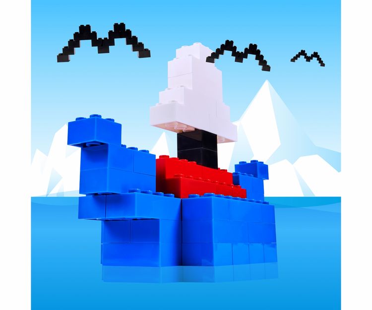 Produktbild: Simba 104118906 - Blox Steine in Dose, Konstruktionsspielzeug, 100, blau