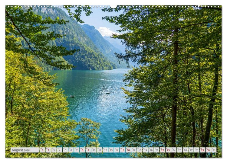 Produktbild: Malerische Seen in Bayern (hochwertiger Premium Wandkalender 2026 DIN A2 quer), Kunstdruck in Hochglanz