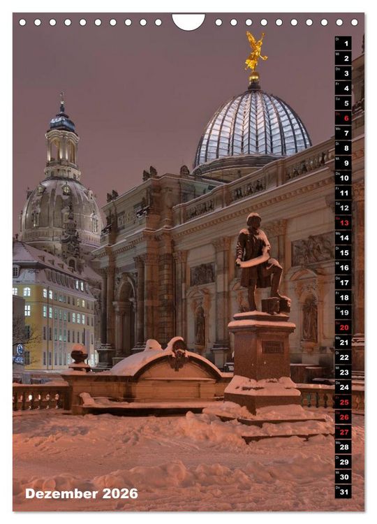 Produktbild: Dresden bei Nacht (Wandkalender 2026 DIN A4 hoch), CALVENDO Monatskalender