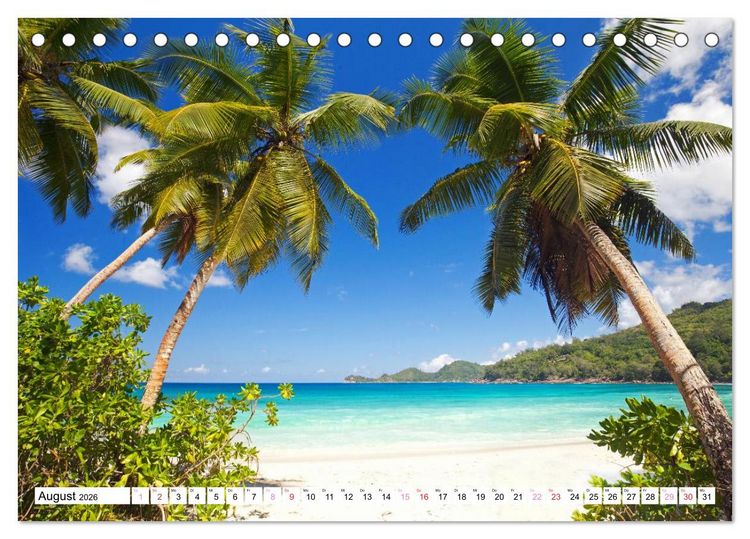 Produktbild: Seychellen Strandfeeling (Tischkalender 2026 DIN A5 quer), CALVENDO Monatskalender