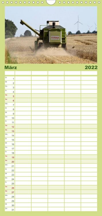 Produktbild: Familienplaner Landmaschinen zum Anfassen nah (Wandkalender 2022 , 21 cm x 45 cm, hoch)