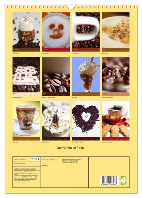 Produktbild: Der Kaffee ist fertig (Wandkalender 2026 DIN A3 hoch), CALVENDO Monatskalender