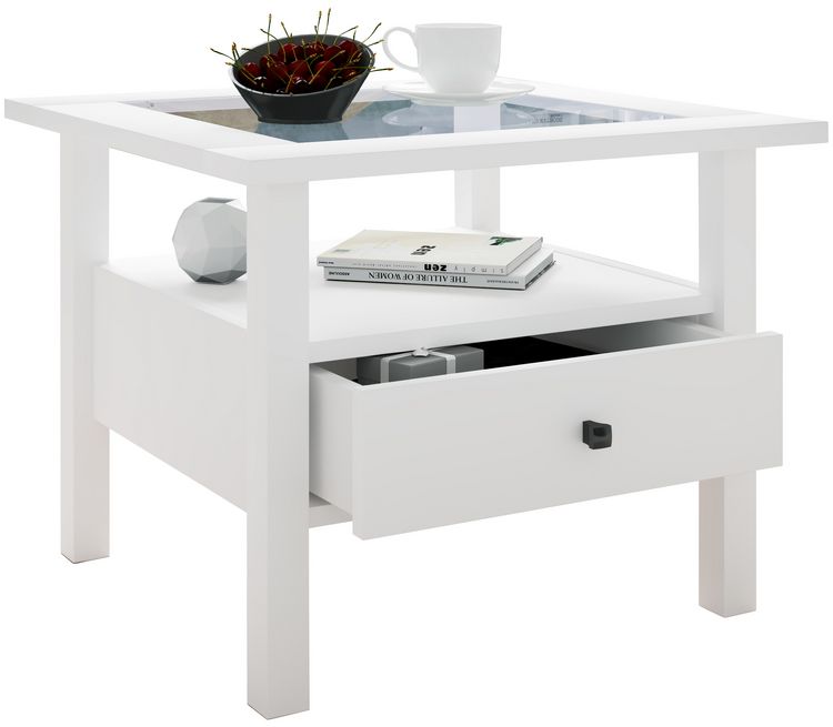 Produktbild: Holz Sofatisch Couchtisch Schublade Lingis M