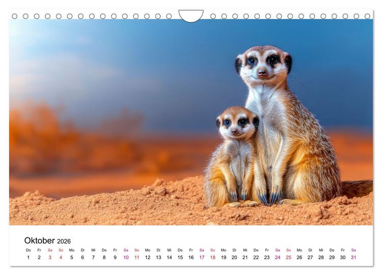 Produktbild: Erdm&auml;nnchen - klein, frech, neugierig (Wandkalender 2026 DIN A4 quer), CALVENDO Monatskalender