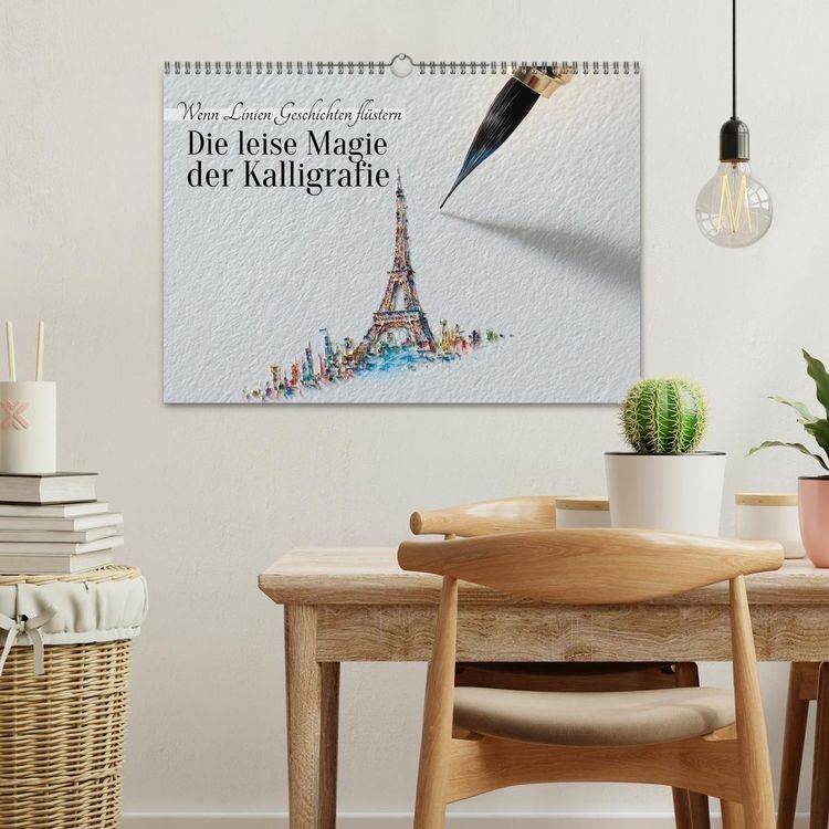 Produktbild: Die leise Magie der Kalligrafie (Wandkalender 2026 DIN A3 quer), CALVENDO Monatskalender