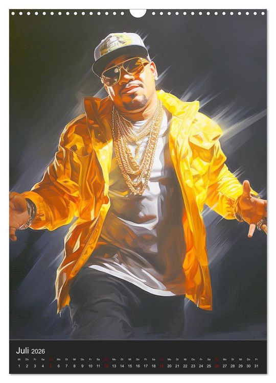Produktbild: Rap Kings. Paintings im Streetwear-Charme (Wandkalender 2026 DIN A3 hoch), CALVENDO Monatskalender
