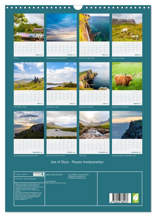 Produktbild: Isle of Skye - Raues Inselparadies (Wandkalender 2026 DIN A3 hoch), CALVENDO Monatskalender