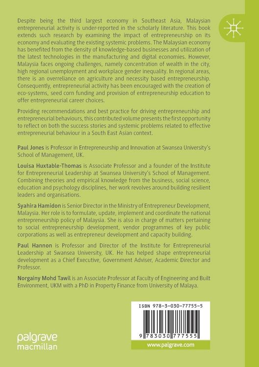 Produktbild: Entrepreneurial Activity in Malaysia