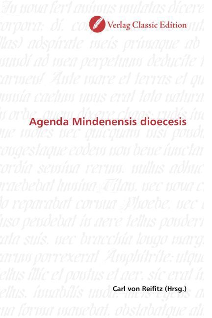 Produktbild: Agenda Mindenensis dioecesis