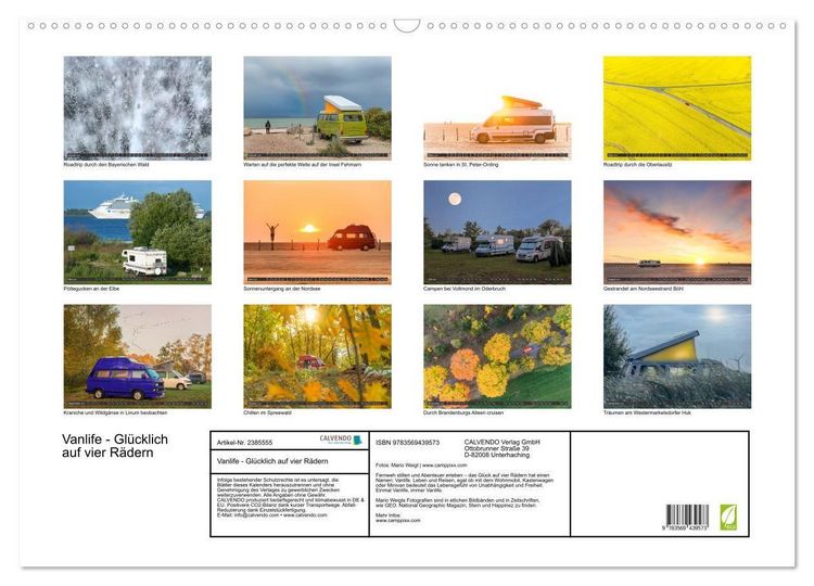 Produktbild: Vanlife - Gl&uuml;cklich auf vier R&auml;dern (Wandkalender 2027 DIN A2 quer), CALVENDO Monatskalender