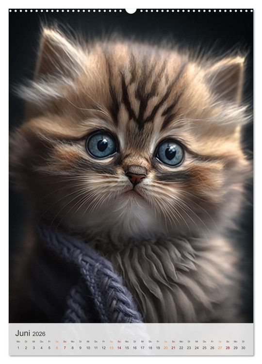 Produktbild: S&uuml;&szlig;e Katzenkinder (hochwertiger Premium Wandkalender 2026 DIN A2 hoch), Kunstdruck in Hochglanz
