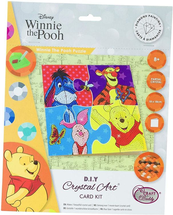 Produktbild: Craft Buddy CCK-DNY806 - Crystal Art, Winnie The Pooh Puzzle,18x18cm, Multi